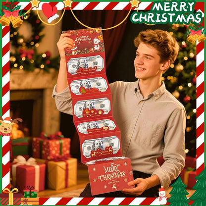 🔥Letzter Tag - Kaufe 2 bekomme 1 gratis🎁🎄Weihnachtsgeldumschlag mit Geldklammer
