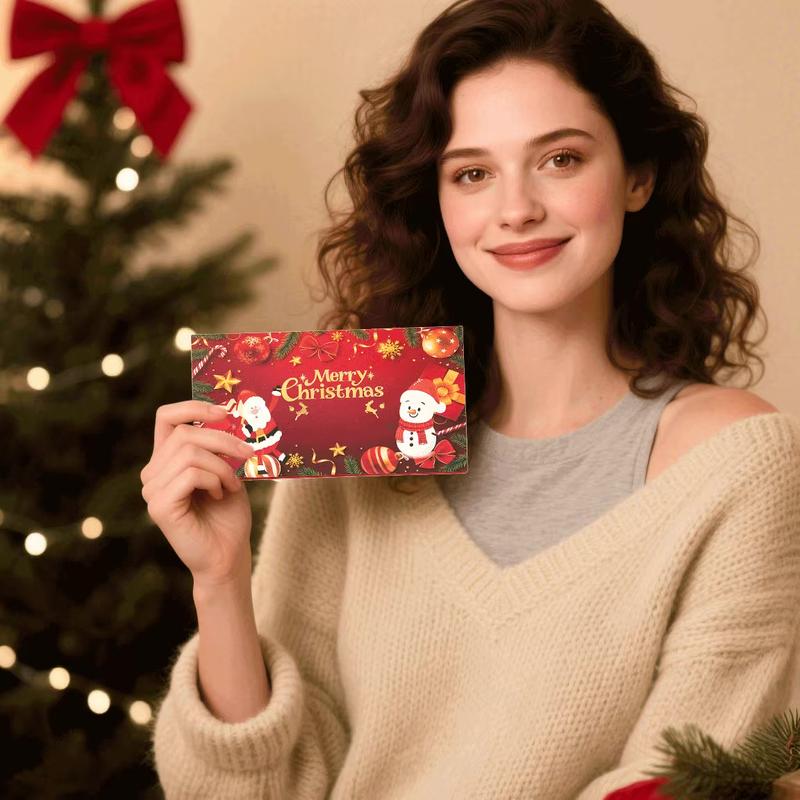 🔥Letzter Tag - Kaufe 2 bekomme 1 gratis🎁🎄Weihnachtsgeldumschlag mit Geldklammer