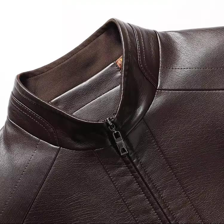 ⏳Zeitlich begrenzt 50 % Rabatt🍂Herrenjacke aus Leder mit warmem Plüschfutter