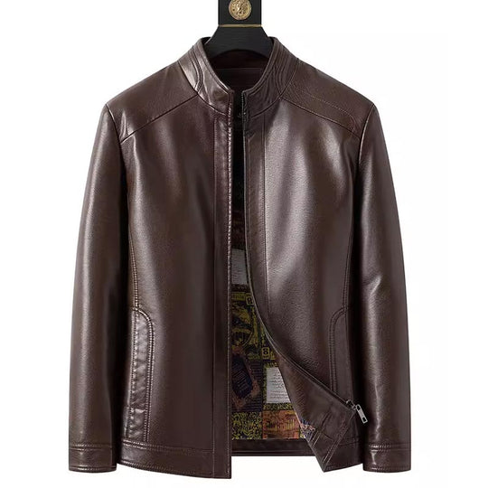 ⏳Zeitlich begrenzt 50 % Rabatt🍂Herrenjacke aus Leder mit warmem Plüschfutter