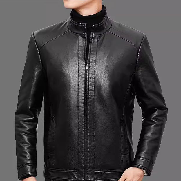 ⏳Zeitlich begrenzt 50 % Rabatt🍂Herrenjacke aus Leder mit warmem Plüschfutter