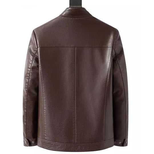 ⏳Zeitlich begrenzt 50 % Rabatt🍂Herrenjacke aus Leder mit warmem Plüschfutter