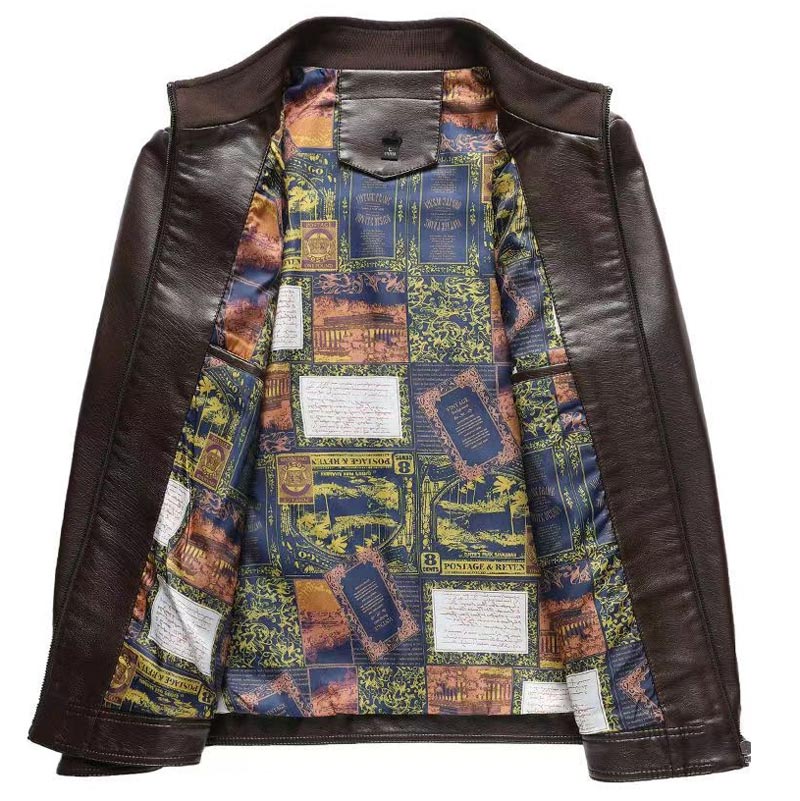 ⏳Zeitlich begrenzt 50 % Rabatt🍂Herrenjacke aus Leder mit warmem Plüschfutter