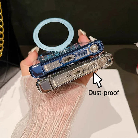 🔥Magnetisches Glitzermobil mit Farbverlauf Handytaschen für Samsung S22-25