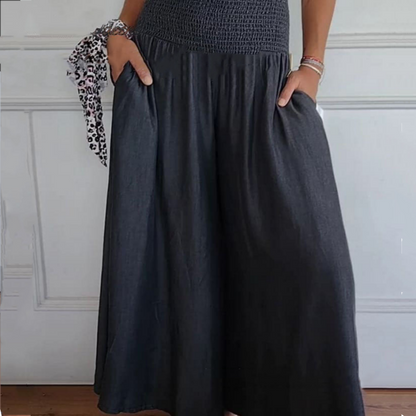 💥60% discount for a limited time💥Trendy wide leg women's pants with high waist and pockets