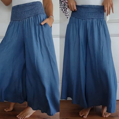 💥60% discount for a limited time💥Trendy wide leg women's pants with high waist and pockets