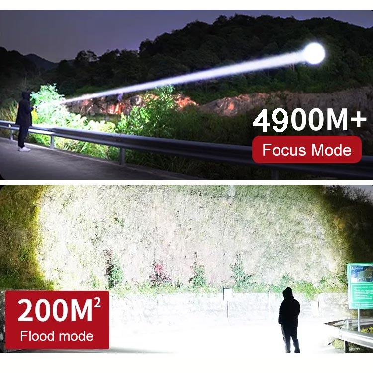 Superstarke, zoomfähige Taschenlampe