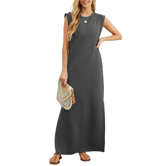 ⏳ 50% RABATT! Damen Sommerkleid – Baumwollmischung, Knitterfrei &amp; Seitenschlitz – Loose Fit für Urlaub &amp; Alltag, 6 Farben