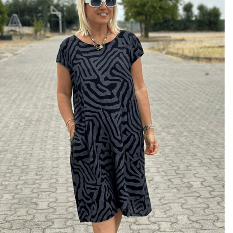 ✨Nuovo abito casual vintage boho con stampa 2024💃