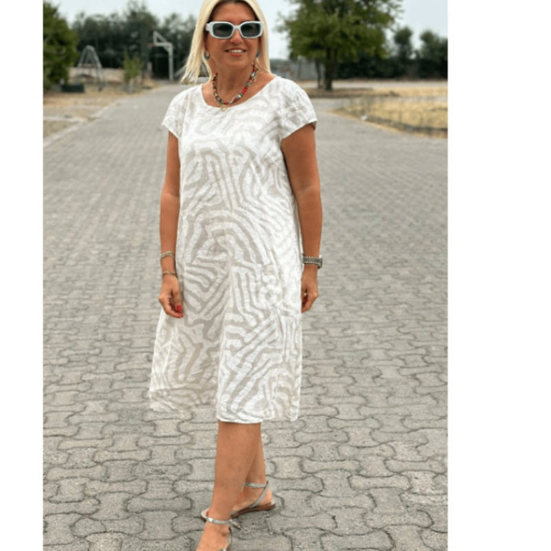 ✨Nuovo abito casual vintage boho con stampa 2024💃