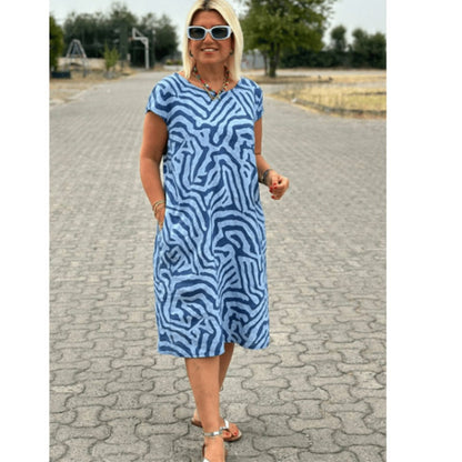 ✨Nuovo abito casual vintage boho con stampa 2024💃