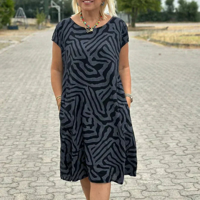 ✨Nuovo abito casual vintage boho con stampa 2024💃