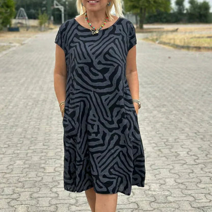 ✨Nuovo abito casual vintage boho con stampa 2024💃