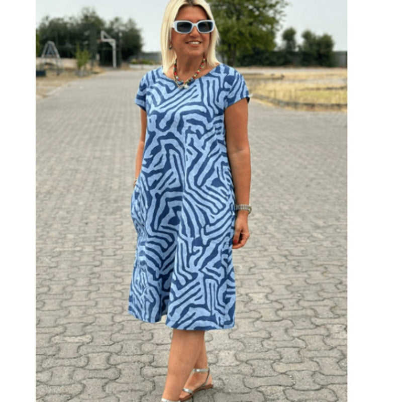 ✨Nuovo abito casual vintage boho con stampa 2024💃