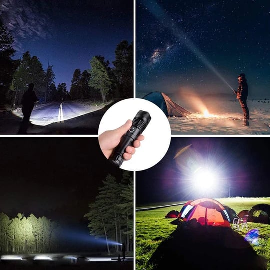 Superhelle, leistungsstarke, hohe Lumen, lange taktische Taschenlampen mit wiederaufladbarer Batterie