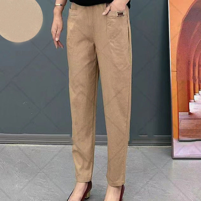 🔥Elastische Baumwollhose mit Taille für Frauen💯💯💯