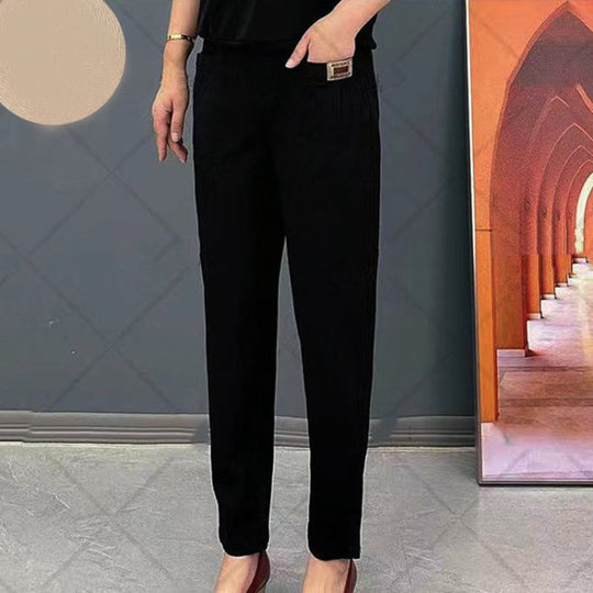 🔥Elastische Baumwollhose mit Taille für Frauen💯💯💯