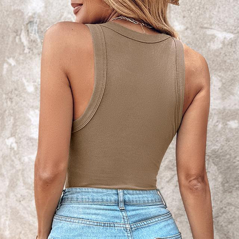 👚 50% OFF NOW! 💖 Last Day Special Price!! –Ribbed Stretchy Tank Top with Shelf Bra –  Built-in support, smoothing fit &amp; no-slip straps – perfect for layering or workouts 💪