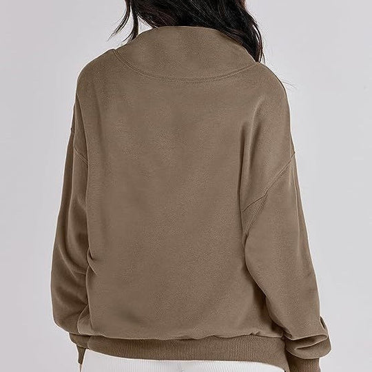 💖Neu eingetroffen - 50% RABATT💝Pullover-Sweatshirt mit Rollkragen und langen Ärmeln für Damen
