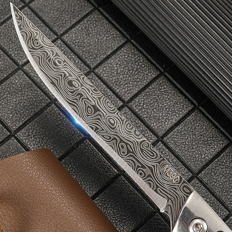 🗡️✨Folding knife with wooden handle for work, hiking &amp; camping⛺