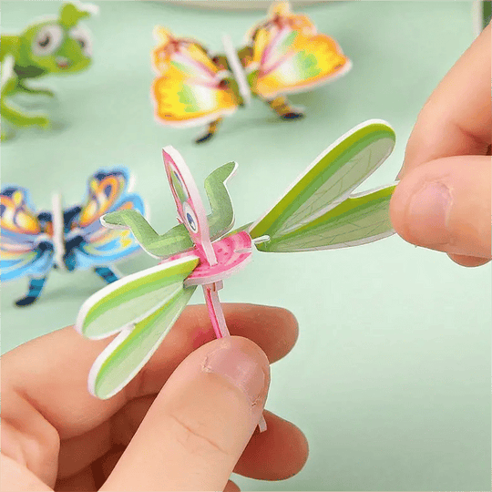 🧩 JULETILBUD 50 % RABATT! ✨ Pedagogisk 3D-tegneseriepuslespill - 57 brikker med sterke farger for kreativ læring hos barn 🎨👧