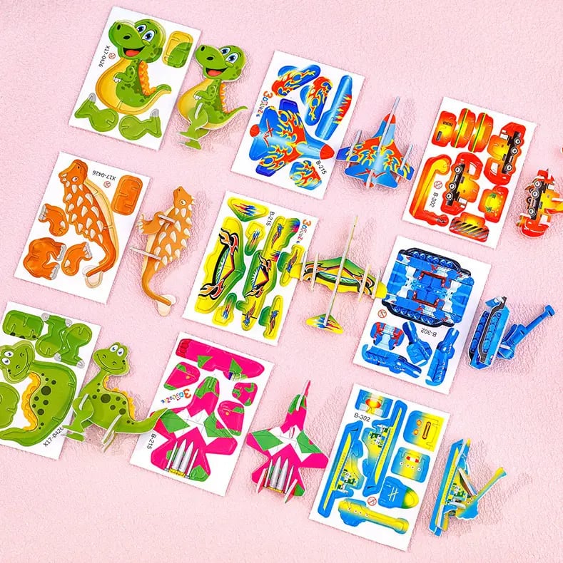 🧩 JULETILBUD 50 % RABATT! ✨ Pedagogisk 3D-tegneseriepuslespill - 57 brikker med sterke farger for kreativ læring hos barn 🎨👧
