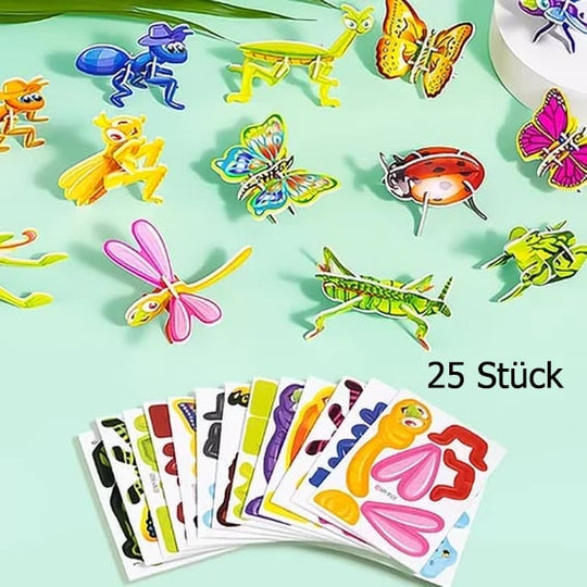 🧩 JULETILBUD 50 % RABATT! ✨ Pedagogisk 3D-tegneseriepuslespill - 57 brikker med sterke farger for kreativ læring hos barn 🎨👧