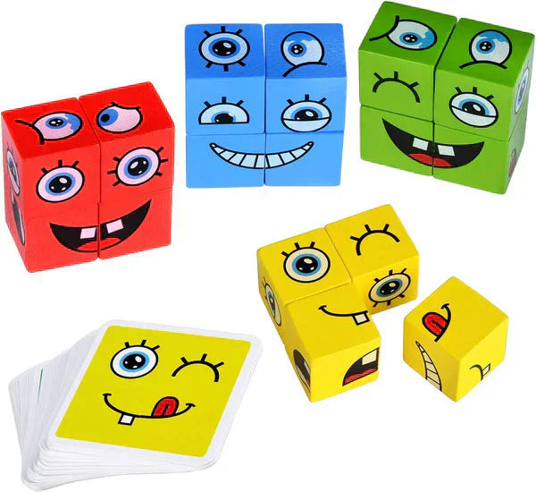🎭 50% RABATT IM WEIHNACHTSANGEBOT! ✨ 5D-Puzzle "Gesichter-Veränderung" - Interaktives Familienspiel mit Rotierenden Ausdrücken für Kreatives Lernen 👨‍👩‍👧‍👦🔁