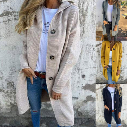 🍂Høsttilbud🍂Cardigan med hette for kvinner🥳