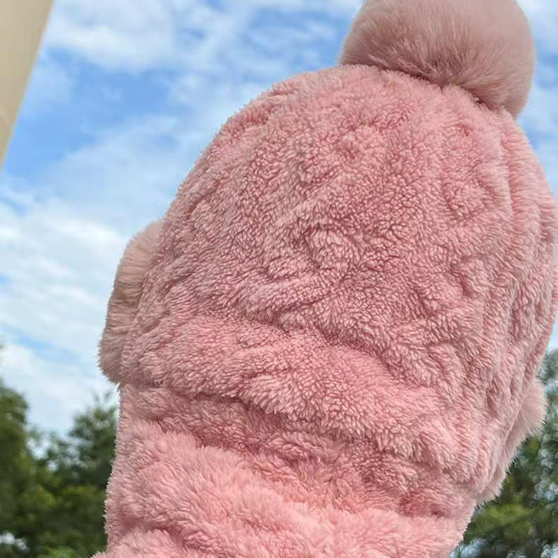 ❄️Winter-Specials❄️Winter warmer, winddichter Plüschschal mit Mütze für Damen