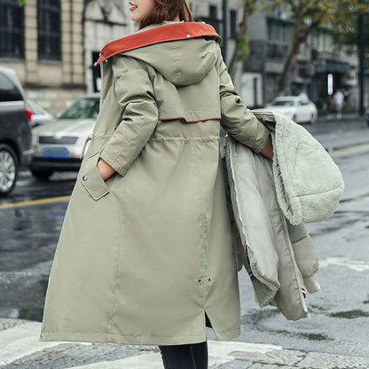 ✨Damen Winterparka mit Kapuze und warmem Fellkragen