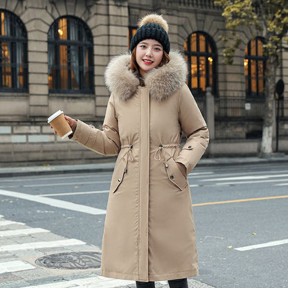 ✨Damen Winterparka mit Kapuze und warmem Fellkragen