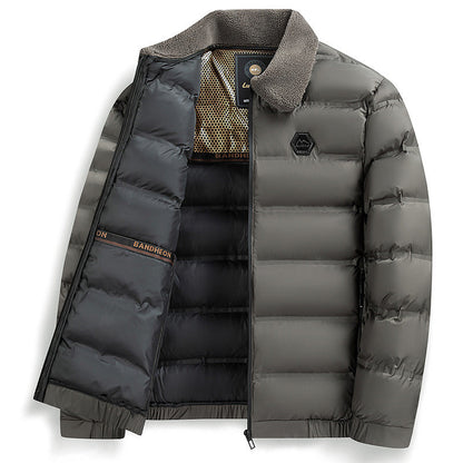 Hohe Qualität🔥Wärmende, wasserdichte Herren-Daunenjacke mit Kragen🔥