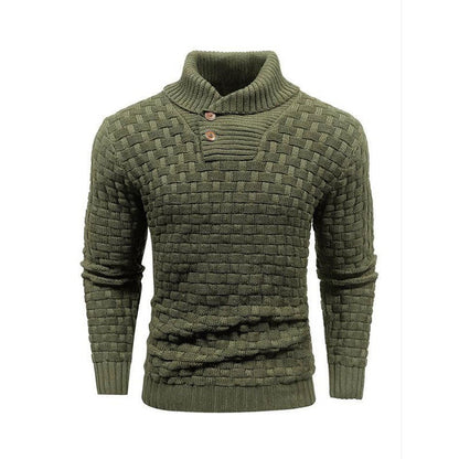 💜 LETZTER TAG DER AKTION – 50 % RABATT 💜Herren Pullover mit strukturiertem Stehkragen