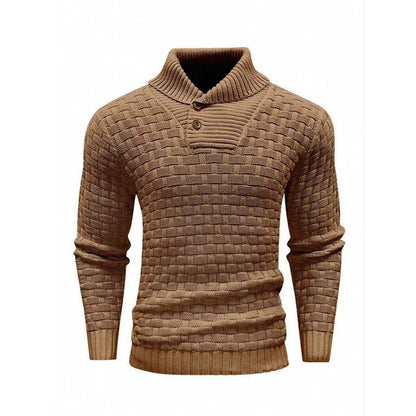 💜 LETZTER TAG DER AKTION – 50 % RABATT 💜Herren Pullover mit strukturiertem Stehkragen