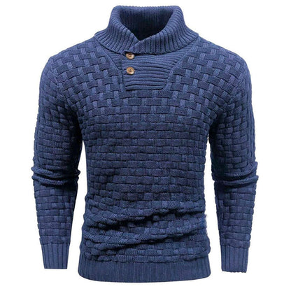 💜 LETZTER TAG DER AKTION – 50 % RABATT 💜Herren Pullover mit strukturiertem Stehkragen