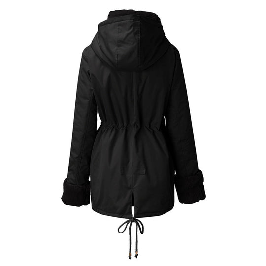 🔥Parka femme avec col en fourrure bouffante amovible