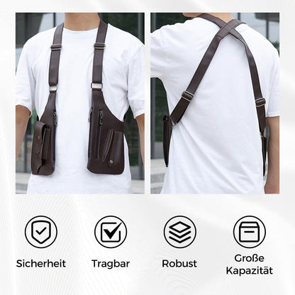🔥Popular classic style🔥Men's tactical anti-theft bag with double shoulder strap and multiple pockets