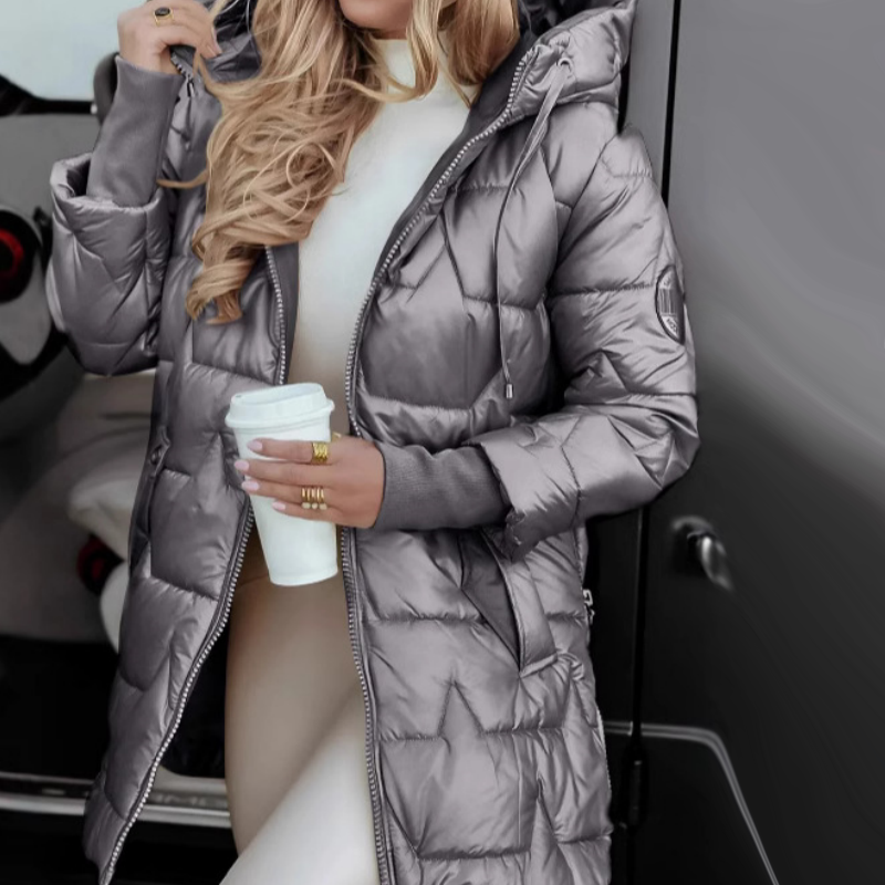 ❄️Adéntrese en la venta de descuentos de invierno❄️Abrigos de invierno cálidos con capucha y longitud media para mujer