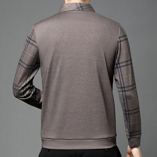 Long-sleeved layered top for men