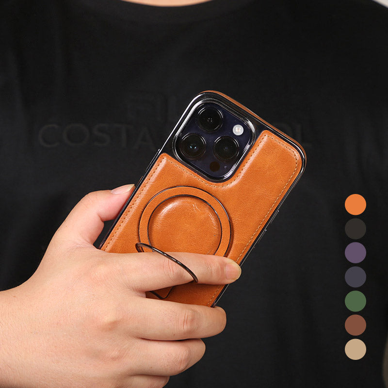 Luxurious Cell Telep Worts hecha de cuero PU para la serie iPhone 11-15