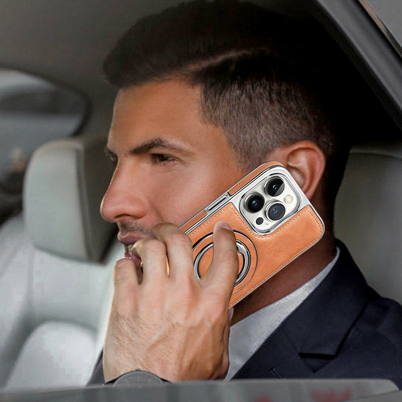 Luxurious Cell Telep Worts hecha de cuero PU para la serie iPhone 11-15