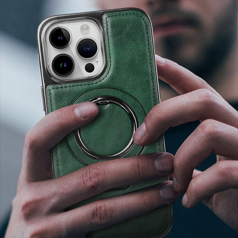 Luxurious Cell Telep Worts hecha de cuero PU para la serie iPhone 11-15