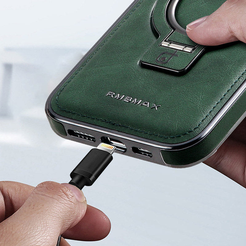 Luxurious Cell Telep Worts hecha de cuero PU para la serie iPhone 11-15