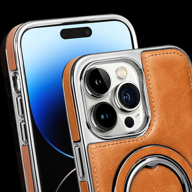 Luxurious Cell Telep Worts hecha de cuero PU para la serie iPhone 11-15