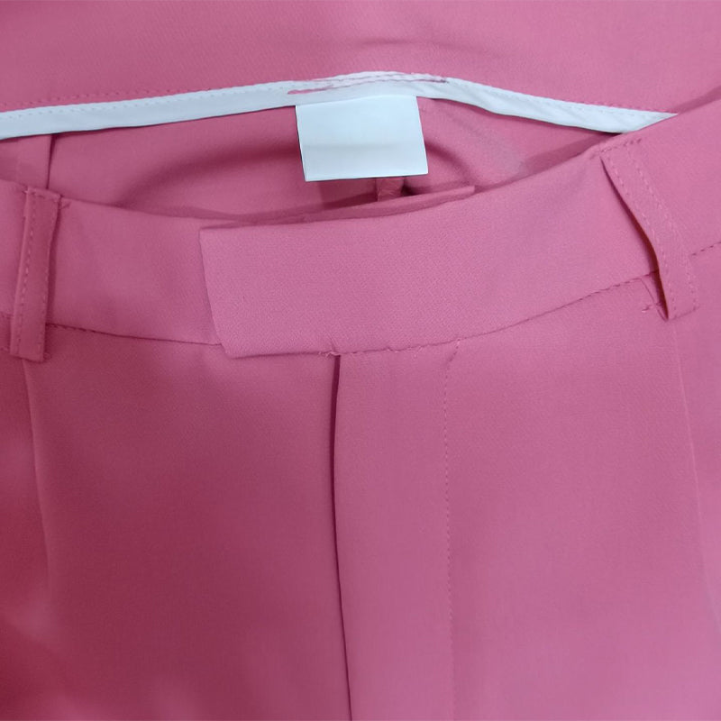 Arbeitshose mit hoher Taille, Taschen und geradem Bein