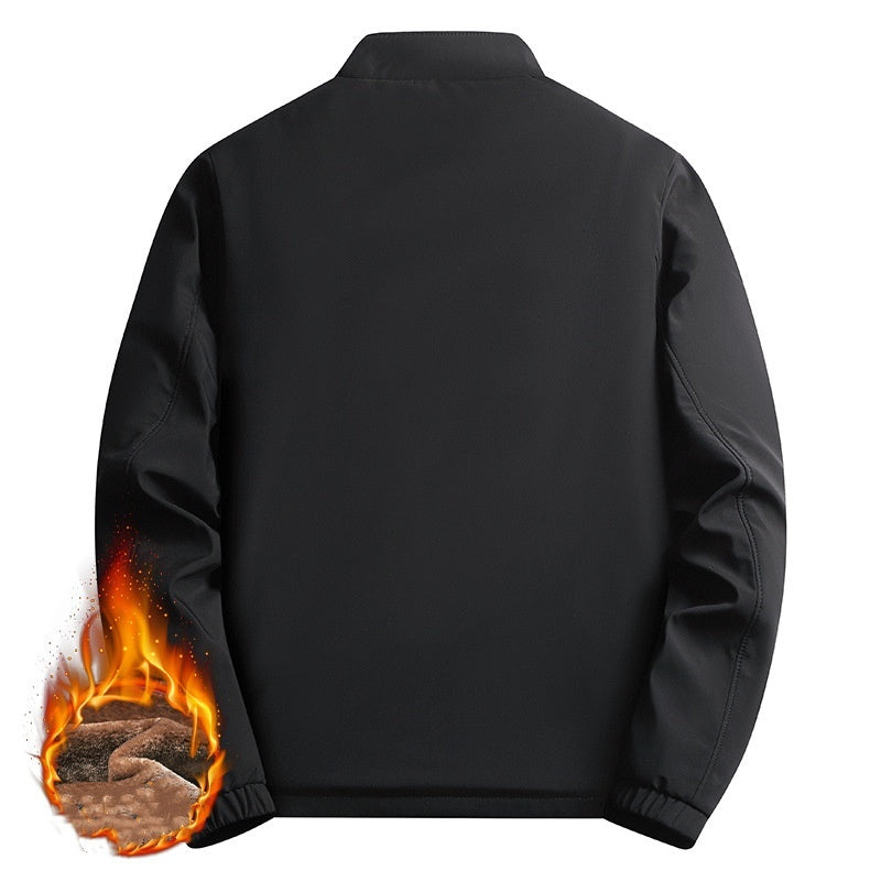 Herren Winterjacke mit Stehkragen und Reißverschluss