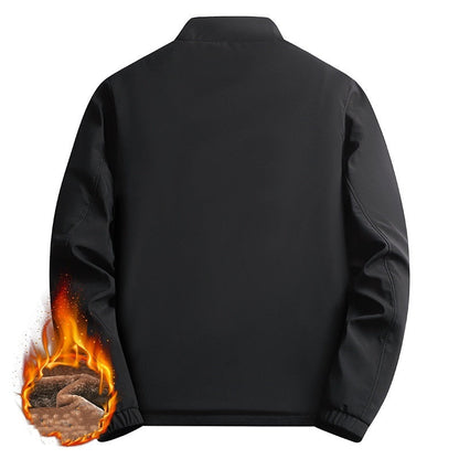 Herren Winterjacke mit Stehkragen und Reißverschluss