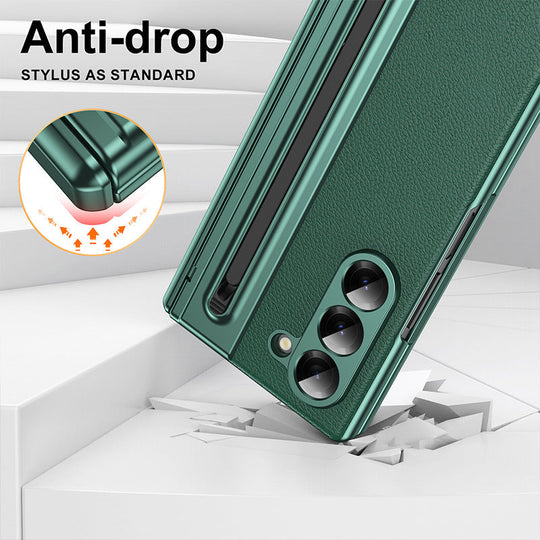 Cubierta plegable hecha de cuero galvanizado con hendidura para lápiz para z plegable 3/4/5/6