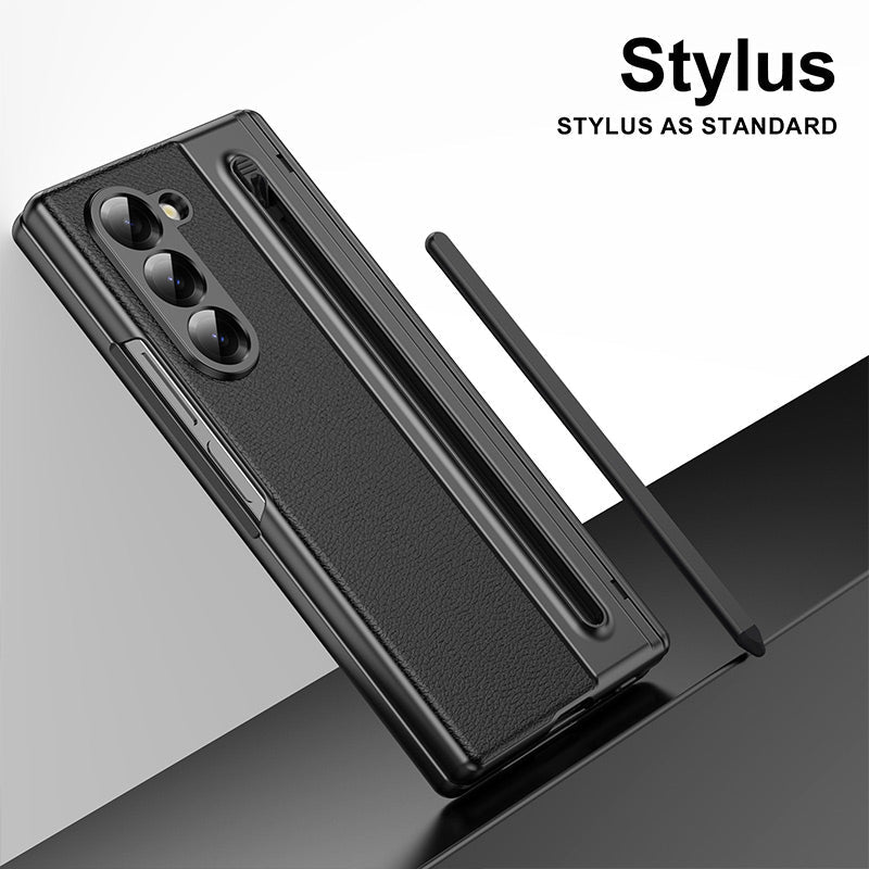 Cubierta plegable hecha de cuero galvanizado con hendidura para lápiz para z plegable 3/4/5/6